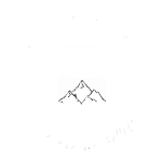 Logo des alpes en vrac en blanc client du studio Ütopiya