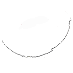 Logo du smack de la plage en blanc client du studio Ütopiya
