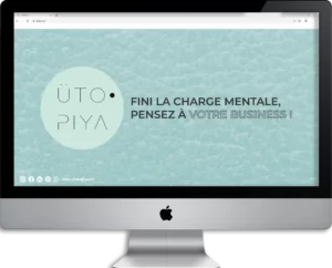 mockup de la création et gestion des site internet du studio Ütopiya